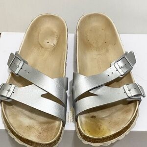 Birkenstock Yao Size 39 Women’s Silver  Sandals